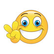 © Marinko - Face emoji icon isolated on white background. Trendy face emoji icon for sticker, wallpaper, greeting card, t shirt and poster. Useful social media, app, ui and logo. Face emoji vector illustration