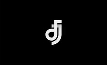 Letter Dj Monogram Logo Design Vector Illustration