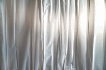 Silver metallic fabric stage curtain background
