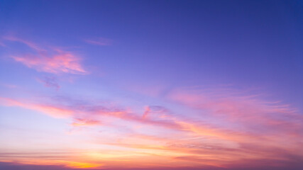 Wall Mural - sunset sky in the evening on twilight with colorful sunlight clouds nature background