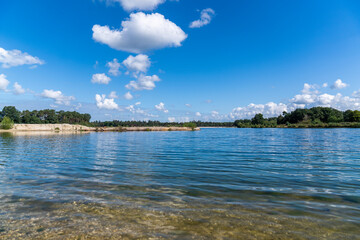 Beautiful blue water scape with nice weather