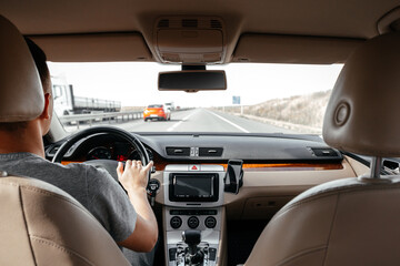 Wall Mural - The man driving the modern car