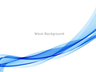 Abstract blue modern wave design background