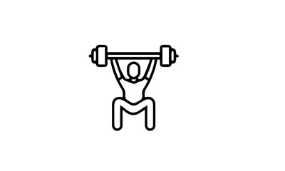 Wall Mural -  Fitness and Workout icon vector design 