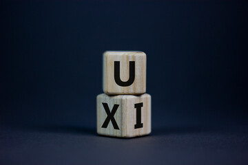 ux design or ui design. turned cube and changed word 'ux - user experience' to 'ui - user interface'