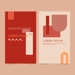Wall Mural - Brochure template, Company identity design, Business presentation vector. Corporate report cover abstract geometric illustration design layout bundle. Abstract art
