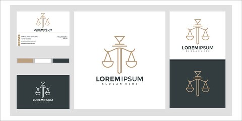 Wall Mural - Symbol lawyer attorney advocate template linear style