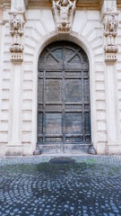 Old wooden dmonastery door, Spain