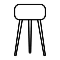 chair icon, home interior vector