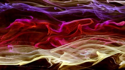 Wall Mural - Ink smoke cloud in water.