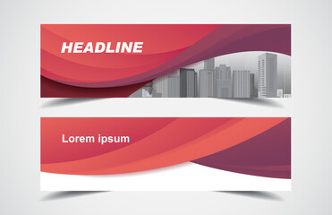 Wall Mural - set of modern design - vector web banners design background or header templates, horizontal advertis