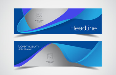 Wall Mural - set of modern design - vector web banners design background or header templates, horizontal advertis