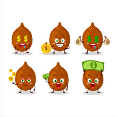 Poster - Salak cartoon character with cute emoticon bring money