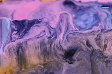 Sticker - Closeup shot of colorful abstract oil painted waves - perfect for wallpapers