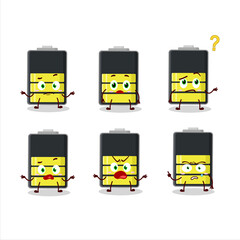 Poster - Cartoon character of medium battery with what expression