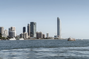 Sea and city view of Xiamen, China