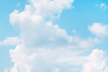Wall Mural - beautiful cirrus clouds on blue sky on a sunny day background texture. wallpaper skybox