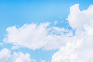 Wall Mural - beautiful cirrus clouds on blue sky on a sunny day background texture. wallpaper skybox
