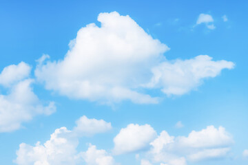 Wall Mural - beautiful cirrus clouds on blue sky on a sunny day background texture. wallpaper skybox