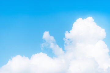 Wall Mural - beautiful cirrus clouds on blue sky on a sunny day background texture. wallpaper skybox
