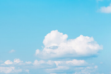 Wall Mural - beautiful cirrus clouds on blue sky on a sunny day background texture. wallpaper skybox