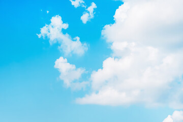 Wall Mural - beautiful cirrus clouds on blue sky on a sunny day background texture. wallpaper skybox