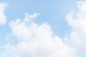 Wall Mural - beautiful cirrus clouds on blue sky on a sunny day background texture. wallpaper skybox