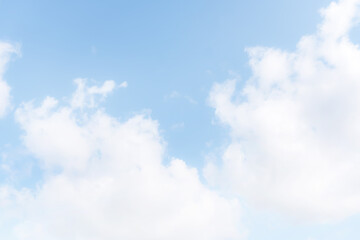 Wall Mural - beautiful cirrus clouds on blue sky on a sunny day background texture. wallpaper skybox