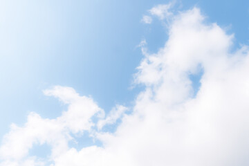 Wall Mural - beautiful cirrus clouds on blue sky on a sunny day background texture. wallpaper skybox