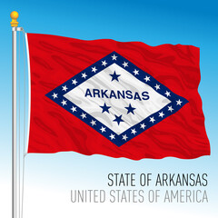 Arkansas federal state flag, United States of America