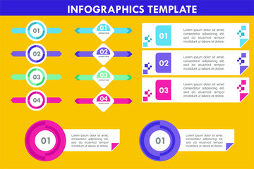 Infographic template set collection