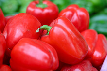 A Closeup Shot Of Fresh Red Peppers