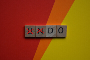 Canvas Print - Undo, Do, words with opposite meanings