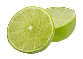 Poster - Lime isolated on white background.