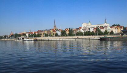 Stettin (Szczecin) ; Panorama der Altstadt mit Schloss