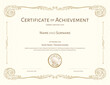 Luxury certificate template with elegant border frame, Diploma design for graduation or completion
