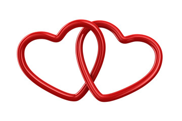 Wall Mural - two heart on white background. isolated 3d illustration