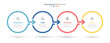© Ammus19 - Timeline infographics template design with arrows and circles. Business concept with 4 options, steps, parts.