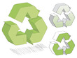 Recycle Symbol Arrows Hand Drawn Isolated