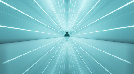 Wall Mural - abstract interior sci-fi spaceship corridors. futuristic design spaceship interior. 3d rendering.