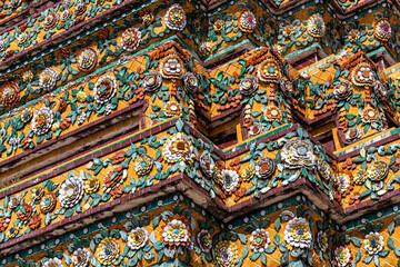 Sticker - Mosaïques du Wat Pho à Bangkok, Thaïlande