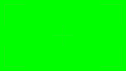 Green screen background. Chroma monitor for camera, tv, software interface vector illustration. Blank empty rectangular setup for filming and production in studio. Digital technology.