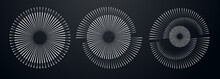 Spiral Abstract Circle Set. Vector Illustration Design Graphic Spiral Electro Waves