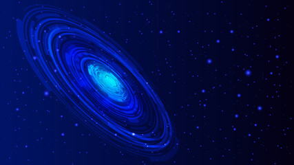 abstract modern technology futuristic galaxy earth blue planet background vector illustration .