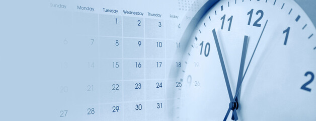 Wall Mural - clock and calendar