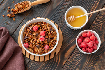 Canvas Print - Bowl of homemade granola