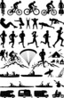 PEOPLE ACTION Sports Vector Silhouette