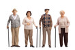 Group of elderly people posing