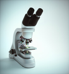 Wall Mural - optical electron microscope. laboratory instrument. clipping path included.