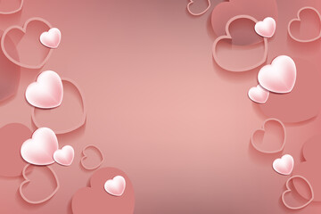 Canvas Print - Valentine's Day background template with copy space
